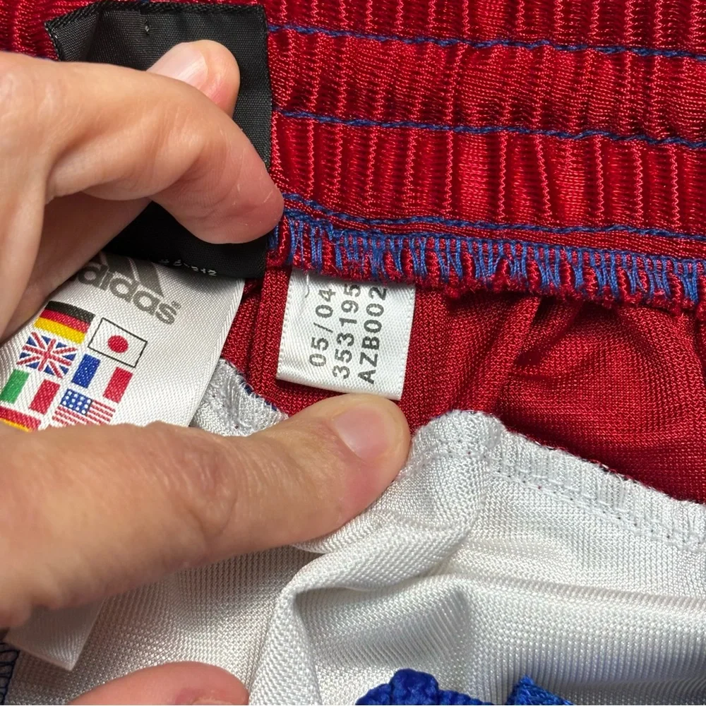 Y2K adidas Blue Sweatpants with Red and White Stripes - Picture 7 of 11